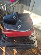 New boys/Toddler NAUTICA Size 12 ORINOCO Navy SUEDE VULC 162F