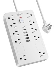 Surge Protector Power Strip,10 Outlets 1850W/15A with 6 USB Ports 2 USB C ,...