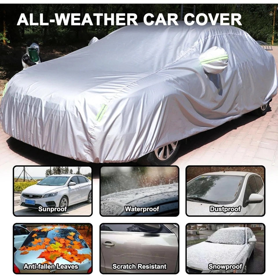 For Buick Riviera Full Car Cover Outdoor UV Sun Dust Snow All Weather Protection - Image 2 of 4