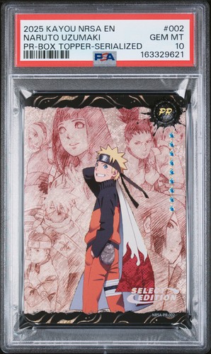 2025 KAYOU NARUTO US EXCLUSIVE-BOX TOPPER-SERIALIZED NARUTO UZUMAKI /999 PSA 10