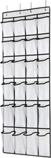 Over The Door Shoe Organizer, Hanging Shoe Organizer with 24 Mesh Large Pockets