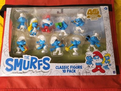 The Smurfs Classic Figure 10 Pack 40th Anniversary Smurfs Adventures New Sealed