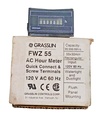 *New in Box* Grasslin FWZ 55 05.20.0044.1 Hour Meter