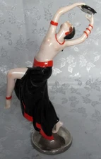 MARVELLOUS ANTIQUE ART DECO SPANISH LADY DANCER HALF DOLL