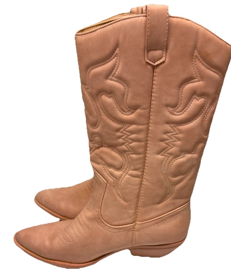 Botas de Vaquero Rosa Soda Western Puntera Punta Para Mujer Talla 10 Vaquera Foto 3 de 4