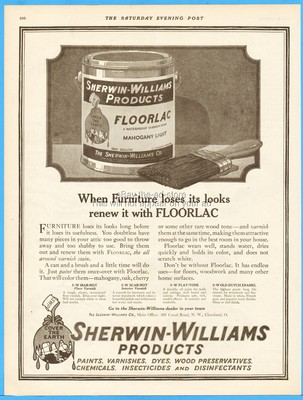 1921 Sherwin Williams Products Co SWP Cleveland Ohio Floorlac Varnish Stain Ad