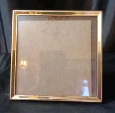 Vintage 5" X 5" Gold Metal Photo Frame 