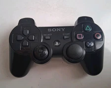 Sony Playstation PS3 Sixaxis DualShock 3 Controller Black Genuine OEM W/ Charger