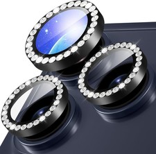 Camera Lens Protector Diamond Metal Ring Tempered Glass Cover iPhone 17 Pro Max