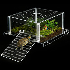 Turtle Topper Basking Platform for 17-19 Inch Wide Aquariums, Non-Slip Ramp Aqua