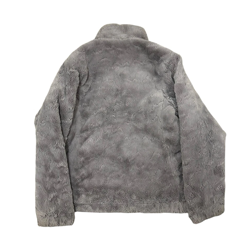 The North Face Reversible Puffer Jacket Girls Medium 10-12 Sherpa Lined Gray - Image 4 of 4