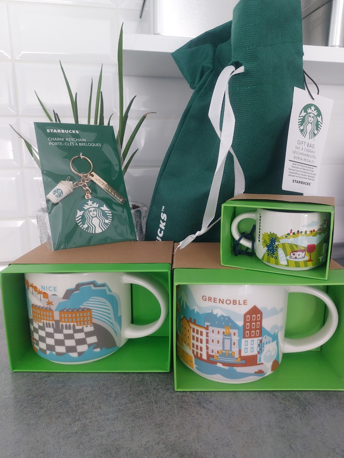 Starbucks lot de 5 pièces récipients café glacé et thé réutilisables
