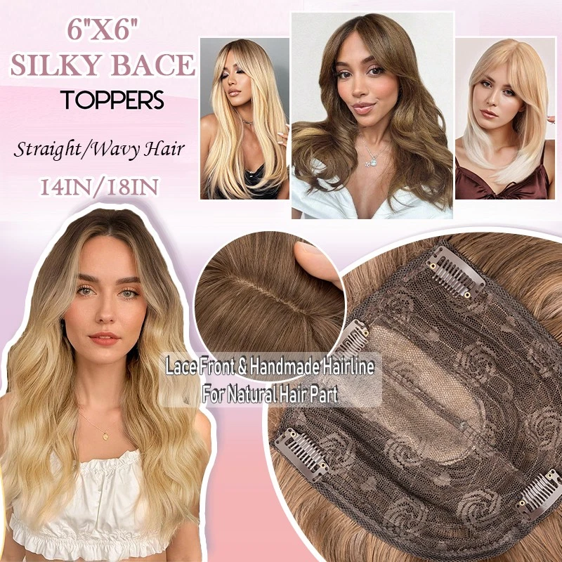 头发上衣全头夹发加长带 Bang 蕾丝 Toupee 真人 — 第 2/4 张图片