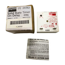 Dayton 2A562 Solid State Timer On Delay, Range 3 - 60sec. 120VAC/DC, 1A