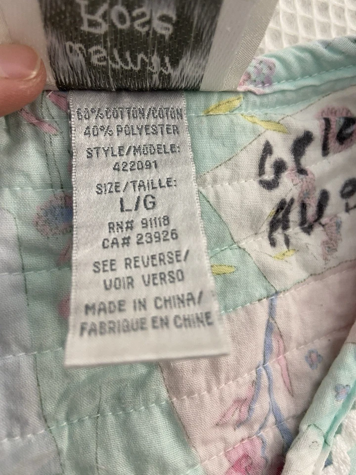 Vestido de Noche Floral Rosa Jazmín Manga Corta Casa Vestido Tumbona Para Mujer’s Grande Foto 4 de 4