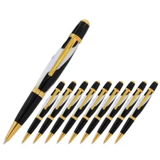 Viceroy Pen Kit, Titanium Gold and Black Chrome Finish, 10 Pack, Legacy