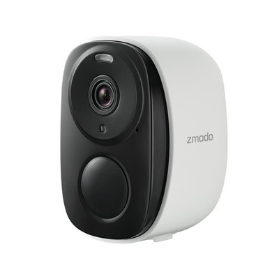 Zmodo Outdoor Wireless Security Camera -Wire-Free, Small, Black and White 