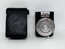 Vintage Vivitar Model 24 ASA DIN Light Meter Made in Japan w/ Case Tested