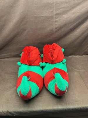 Joe Boxer Mens 9/10 Elf House Slippers With Bells - Image 1 of 4