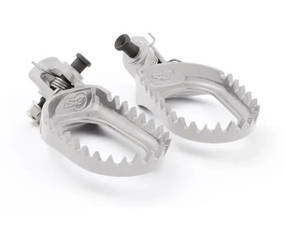 HUSQVARNA TE150 TE250 TE300i S3 PUNK ENDURO FOOTPEGS SILVER BACK-LOW 2024-2026