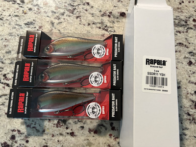RAPALA SUPER SHADOW RAP 11's-3 YESTERDAYS HERRING COLORED FISHING LURES