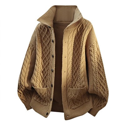 New Spring Men Stand Collar Cardigans Outwear Sweatercoats Quality Male Business