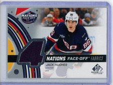 2025-26 SP Game Used 4 Nations Face-Off Fabrics Jersey Jack Hughes #4N-HU USA