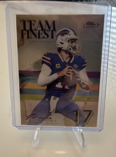 Topps 2025 Finest Team Finest Refractor Josh Allen #TF-1 Bills NFL Card 📈🔥