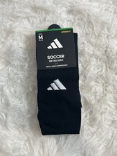 Adidas Soccer Metro Socks - Black/White - Size M - Arch  Ankle Compression NWT
