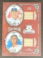 Carl YASTRZEMSKI CLEMENS 2004 Diamond Kings Team Timeline Dual Relic #TT-9 20/25