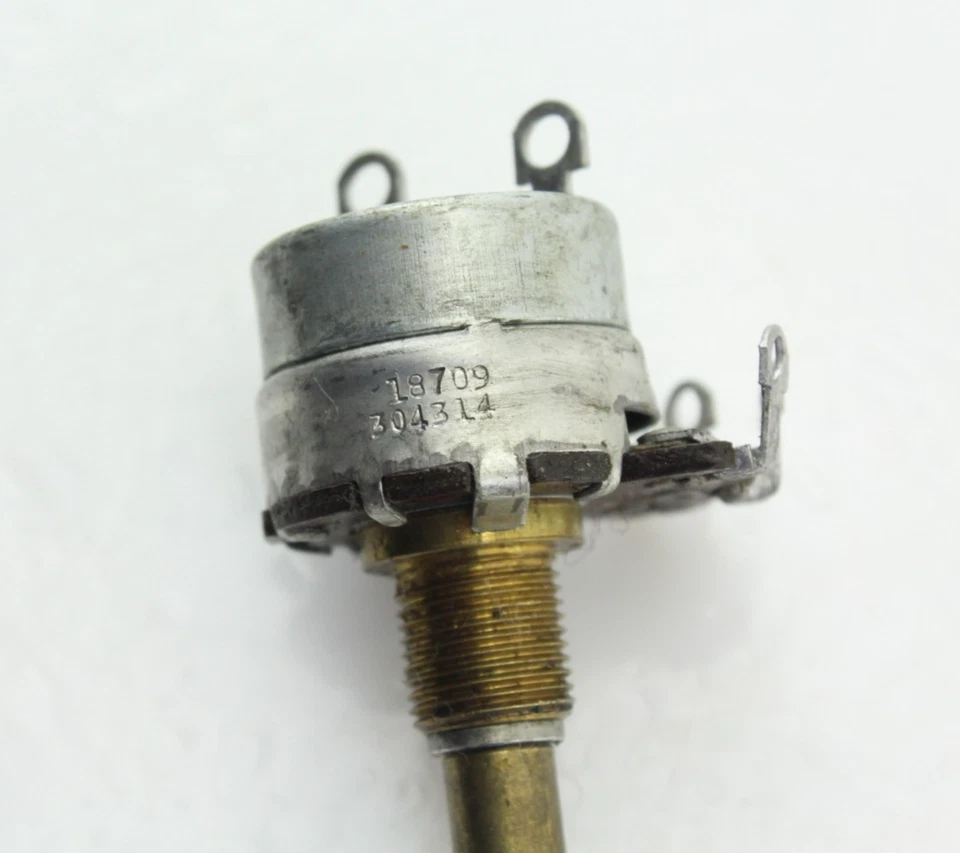 Stck 25 Vintage 1963 Stackpole 500K Audio Taper Potentiometer SPST Schalter USA - Bild 4 von 4