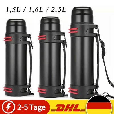 Thermosflasche aus Edelstahl Isokanne Thermoskanne Isolierflasche 1600ml &2500ml
