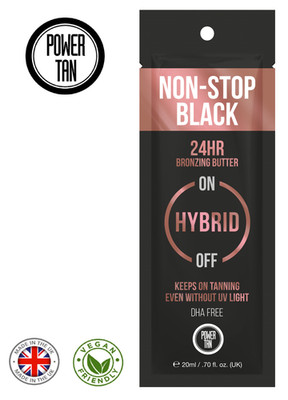Power Tan Non-Stop Black 24 Stunden Bräuner UV Sonnenbank Bräunungsbeschleuniger 20ml