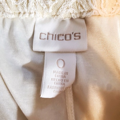 Chico's Cream Boho Lace Embroidered Maxi Skirt Size 0 Small - Picture 5 of 7
