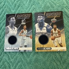 Ja Morant & Zion Williamson Rookie Remembrance Patch NBA Hoops Game Worn 