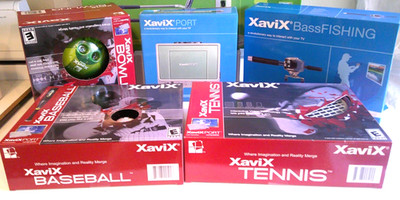 XaviX PORT Video Game LOT Console PT1 1002 Interactive With 4 Games Boxed New