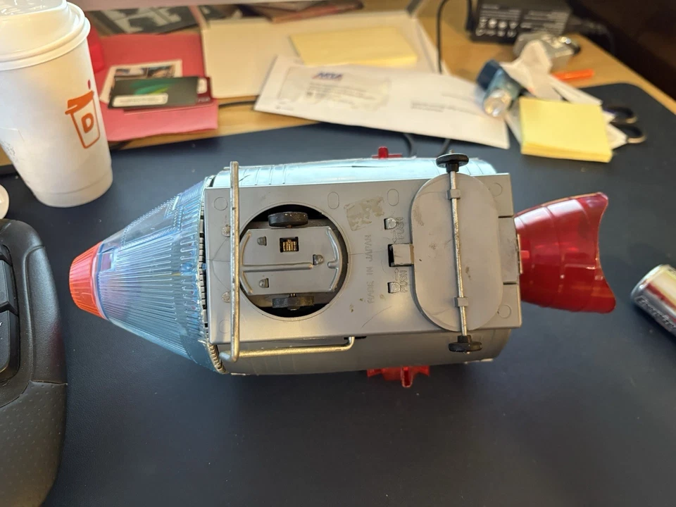 Nave espacial Nomura de hojalata a batería US Moon Traveler Apollo-Z años 60 Japón Foto 3 de 4