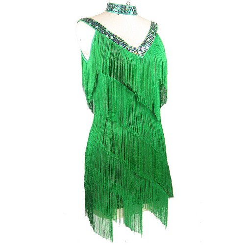 Flapper Dress 1920s V Neck Fringe Great 