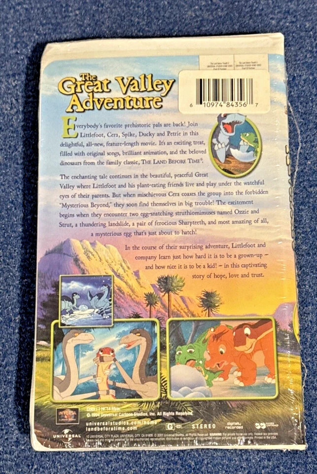 The Land Before Time- The Great Valley Adventure-  VHS  Sealed Never Opened - Image 2 of 4