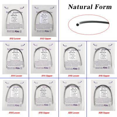 Fil Orthodontique Niti Rond 0.14 Upper Super Elastic - 100 Pièces Pour Dentiste