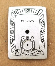 Vintage Bulova Rectangular Wrist Watch Dial