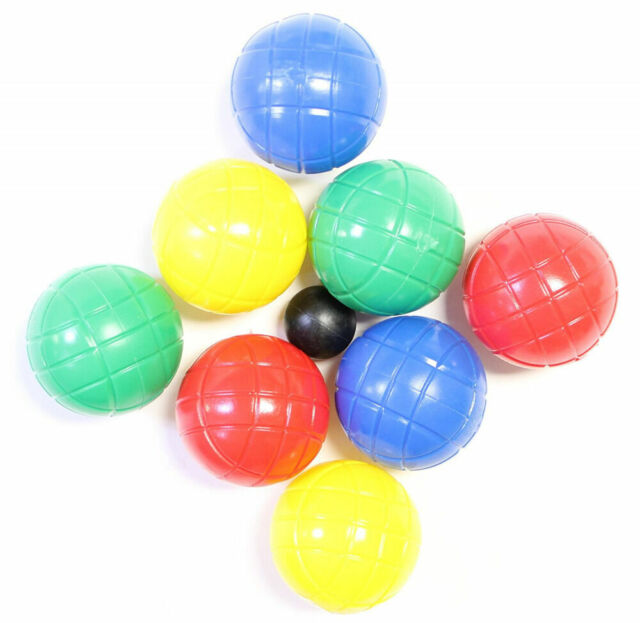 Lightweight Kids Bocce Ball Set Hard Plastic Case W/ Handle, 8 Balls, 2  Pallinos