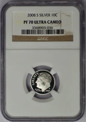 2008-S 10c Silver Roosevelt Dime - NGC PF 70 Ultra Cameo