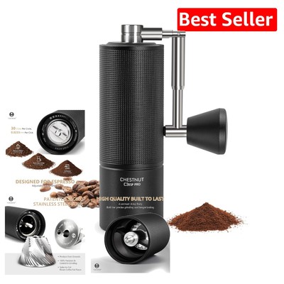 Durable Chestnut C3 ESP Pro Coffee Grinder - Folding Handle and Adjustable Grind