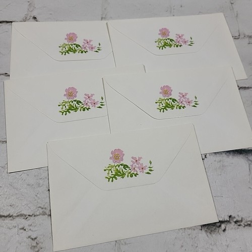 Vintage Printed Envelopes Lot of 17 Pinks Florals Assortment - Picture 5 of 8