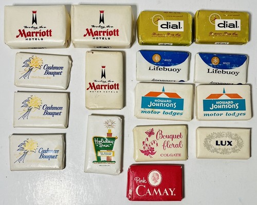 16 Bars Vintage Hotel Soap Marriott Howard Johnsons Holiday Inn Camay Lifebuoy + - 第 1/3 張圖片