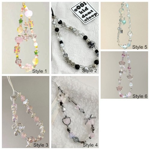 Phone Charm Butterfly Phone Chain Star Beads Cellphone Lanyard Jewelry Gift - Photo 3 sur 18