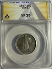 1917 P Type 1 Standing Liberty Quarter - ANACS VF 25 - (1064/BXR)