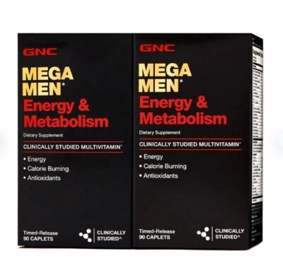 GNC Mega Men Energy and Metabolism Multivitamin Caplets, 180 ct.