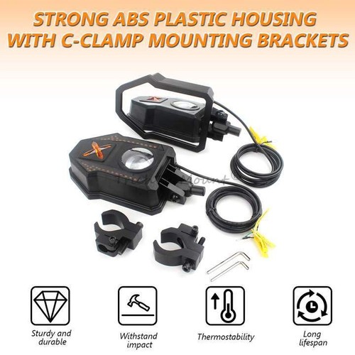 Rearview Side Mirrors w/Amber Turn Signals for Can-Am Maverick X3 1.85" Roll Bar - Bild 7 von 24